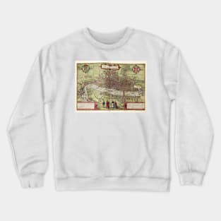 Map of London, 16th century (C026/8906) Crewneck Sweatshirt